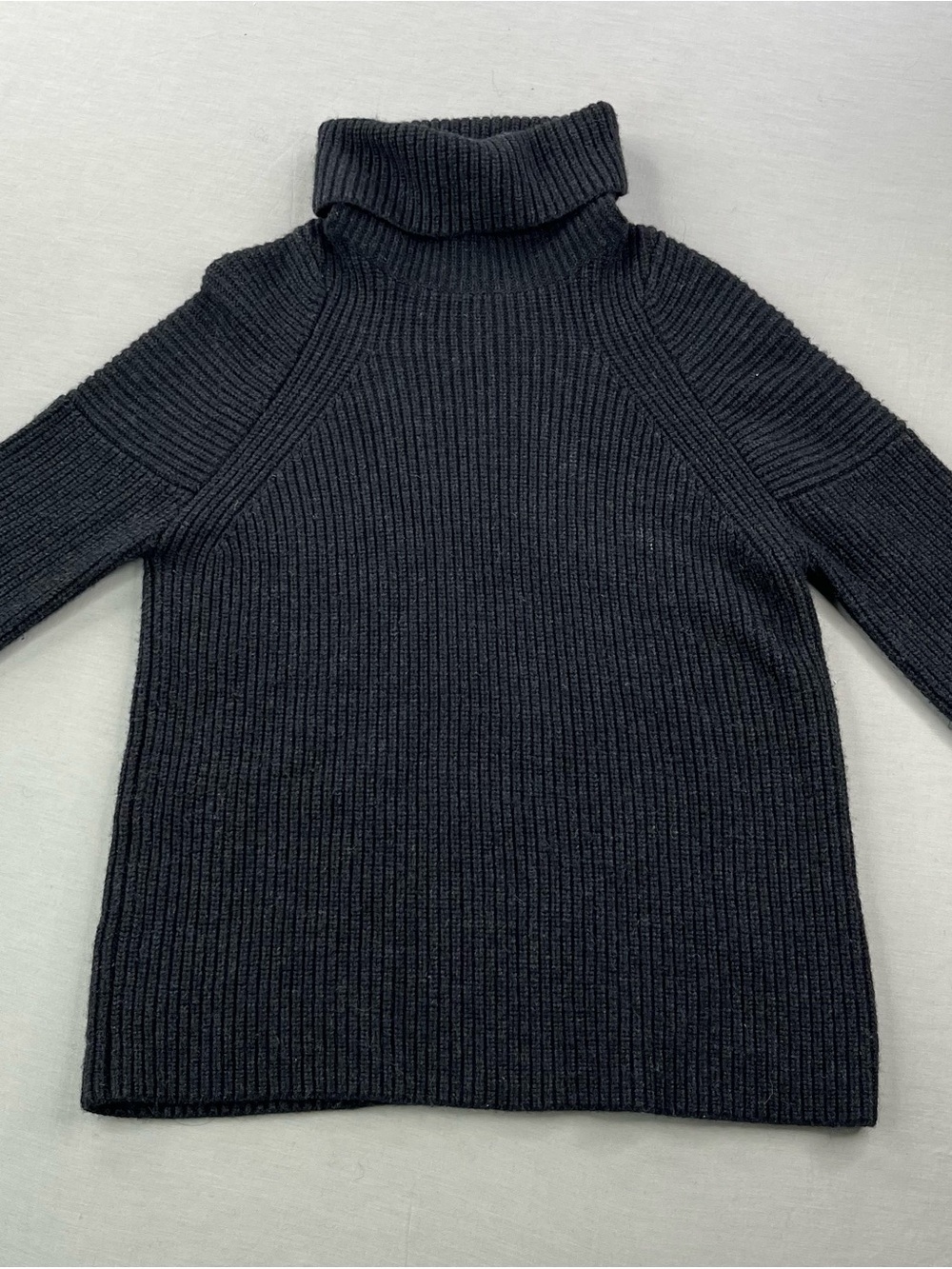All Saints Black Ribbed Turtleneck Sweater